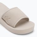 Calvin Klein women's flip flops YW0YW01725 Beach Wedge Slide Canvas eggshell 7
