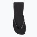 Women's Calvin Klein YW0YW01716 Sq Low Wedge Sandal Stitch triple black flip flops 5