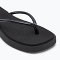 Women's Calvin Klein YW0YW01716 Sq Low Wedge Sandal Stitch triple black flip flops 7