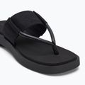 Women's Calvin Klein flip flops YW0YW01717 Sq Low Wedge Sandal Rope triple black 7
