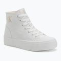 Calvin Klein women's trainers YW0YW01764 Vulc Flatform Mid Cv Mg triple bright white