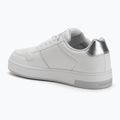 Calvin Klein women's shoes YW0YW01765 Basket Cupsole Low Mg bright white/silver 3