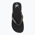 Women's Calvin Klein YW0YW01830 Beach Sandal Flatform Tpu black/bright white flip flops 5