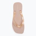 Calvin Klein women's flip flops YW0YW01720 Thong+ Tpu Metallic whisper pink/bright white 5