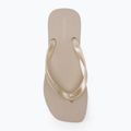 Calvin Klein women's flip flops YW0YW01720 Thong+ Tpu Metallic eggshell/bright white 5