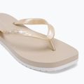 Calvin Klein women's flip flops YW0YW01720 Thong+ Tpu Metallic eggshell/bright white 7