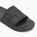 Calvin Klein men's flip-flops HM0HM01752 Pool Slide Double T dark olive 7