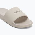 Calvin Klein men's flip-flops HM0HM01754 Pool Slide Ck Square feather grey 7