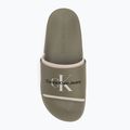 Men's Calvin Klein YM0YM00361 Slide Rubber Neoprene Monologo mermaid/eggshell flip-flops 5