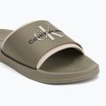Men's Calvin Klein YM0YM00361 Slide Rubber Neoprene Monologo mermaid/eggshell flip-flops 7