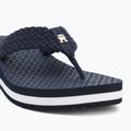 Tommy Hilfiger Crochet Mid Beach Sandal women's flip flops space blue 7