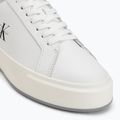Women's shoes Calvin Klein YW0YW01945 Basket Cups Laceup Leather bright white/black 7