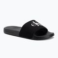 Women's slides Calvin Klein YW0YW01967 Monogram Logo 0GM black/bright white