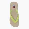 Women's flip-flops Tommy Jeans Logo Summer white clay/lime essence 5