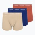 Men's boxers Calvin Klein 0000U2662G Trunk 3 pairs sodalite blue/redwood/white peppe