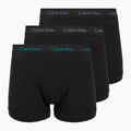Men's boxers Calvin Klein 0000U2662G Trunk 3 pairs black bodies and wbs with driftwood