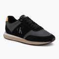 Men's shoes Calvin Klein HM0HM02212 Retro Runner Bans Leather Suede black/iron gate/amber gold