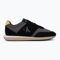 Men's shoes Calvin Klein HM0HM02212 Retro Runner Bans Leather Suede black/iron gate/amber gold 2