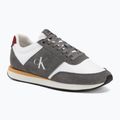 Men's shoes Calvin Klein HM0HM02212 Retro Runner Bans Leather Suede granite gray/white/rhubarb