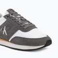 Men's shoes Calvin Klein HM0HM02212 Retro Runner Bans Leather Suede granite gray/white/rhubarb 7