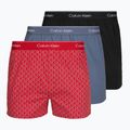 Men's boxers Calvin Klein LV00NB4727 Boxer Slim black/prep emblem goji berry/grisai