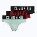Men's briefs Calvin Klein 000NB3610A Hip Brief black/goji berry/aqua blue