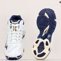Men's volleyball shoes Mizuno Wave Voltage Mid white / blue ribbon / mp gold 10