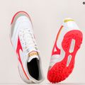 Men's Mizuno Morelia Sala Classic TF football boots white/flery coral2/bolt2 9