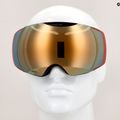 Quiksilver Greenwood S3 black redwood / clux gold mi snowboard goggles 10