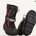 Sorel Flurry Dtv black/bright red children's snow boots 15