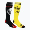 Men's snowboard socks 686 Iron Maiden black/yellow 5