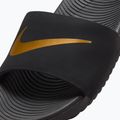 Kidsʼ Nike Kawa slides black/metallic gold 7