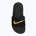 Children's slides Nike Kawa black/metallic gold 5