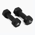 adidas dumbbells 2x1 kg black ADWT-10001 2