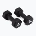 adidas dumbbells 2x3 Kg black ADWT-10003 2