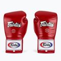Fairtex Pro Competition Boxing Gloves Locked Thumb Leather red 2