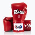 Fairtex Pro Competition Boxing Gloves Locked Thumb Leather red 4