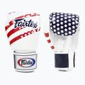 Fairtex Universal "Tight-Fit" Design USA white boxing gloves