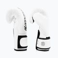 Fairtex Microfiber white boxing gloves 3