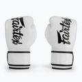 Fairtex Microfiber white boxing gloves 2