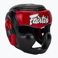 Fairtex Diagonal Vision Sparring Boxing Helmet - Full Head Coverage black/red