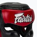 Fairtex Diagonal Vision Sparring Boxing Helmet - Full Head Coverage black/red 4