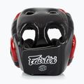 Fairtex Diagonal Vision Sparring Boxing Helmet - Full Head Coverage black/red 3