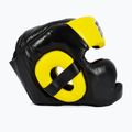 Fairtex Diagonal Vision Sparring Boxing Helmet - Full Head Coverage black/yellow 4