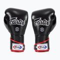 Fairtex Stylish Angular Sparring Boxing Gloves - Locked Thumb black/white/red