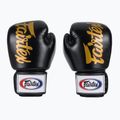 Fairtex Deluxe Tight-Fit black boxing gloves 2