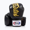 Fairtex Deluxe Tight-Fit black boxing gloves 4