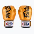 Fairtex Deluxe Tight-Fit gold boxing gloves 2
