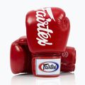 Fairtex Deluxe Tight-Fit red boxing gloves 4
