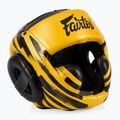 Fairtex Microfiber Headguard boxing helmet gold 2